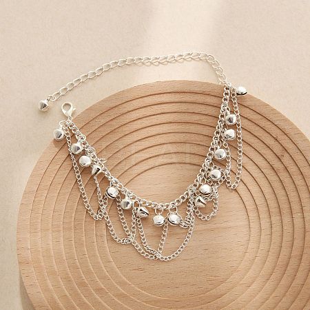 Bohemian Bell Alloy Tassel Anklets for Women FS-WG4DBF7-02-1