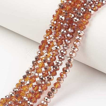 Electroplate Transparent Glass Beads Strands EGLA-A034-T2mm-N13-1