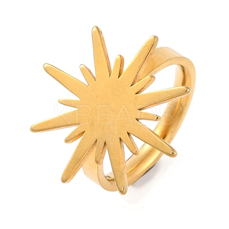 Ion Plating(IP) Sun 304 Stainless Steel Finger Rings for Women RJEW-S414-14B-G-1