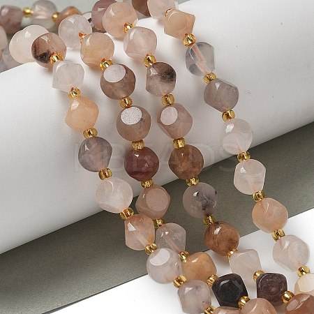 Natural Golden Silk Jade Beads Strands G-K387-A07-02-1