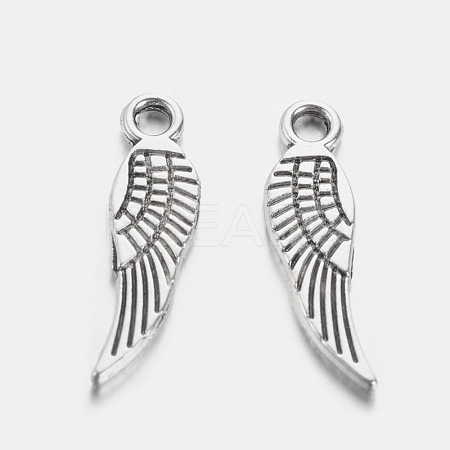 Tibetan Style Alloy Wing Charms LS-TIBEP-3344-AS-RS-1