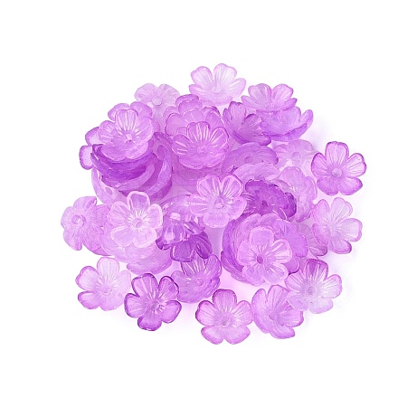 Transparent Plastic Bead Caps KY-Q005-02A-06-1