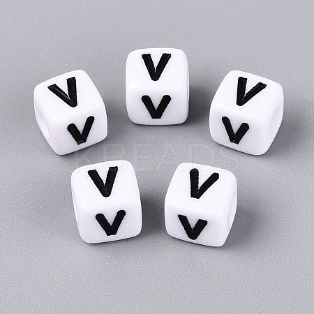 Opaque Acrylic Beads SACR-N020-04A-V-1