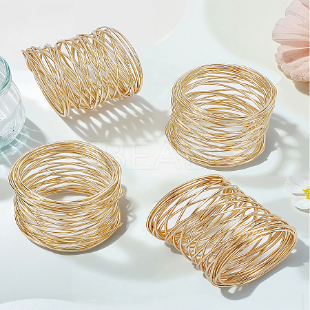 4Pcs Alloy Hollow Napkin Rings AJEW-LP0002-66G-1