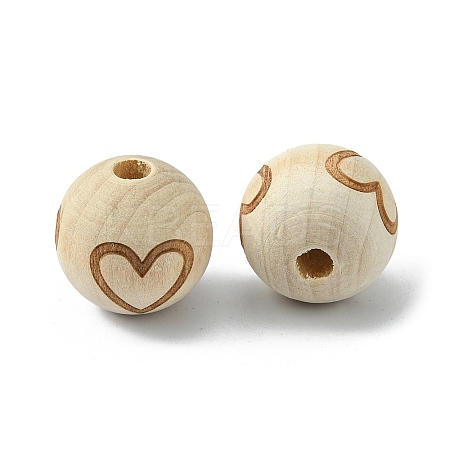 Natural Theaceae Wood Beads WOOD-TAC0007-07E-1