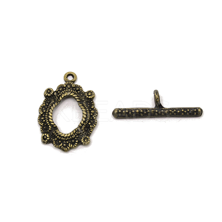 Zinc Alloy Toggle Clasps PALLOY-WH0085-93-1