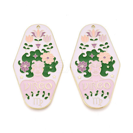 Rack Plating Alloy and Enamel Big Pendants X1-ENAM-T021-29B-1