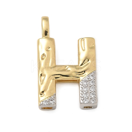 Brass Micro Pave Cubic Zirconia Pendants KK-B126-02G-H-1
