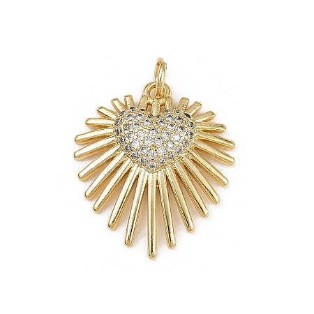 Brass Micro Pave Cubic Zirconia Pendants KK-S528-12G-1
