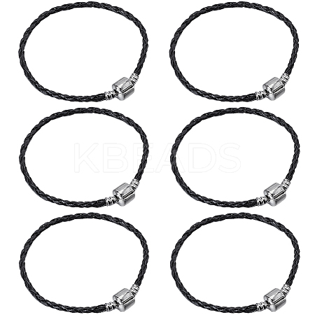 20pcs Braided PU Leather Cord Bracelet Making MAK-SC0001-30B-1