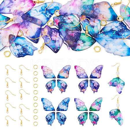 DIY Epoxy Resin Wings Pendants Dangle Earring Making Kits DIY-TA0013-31-1