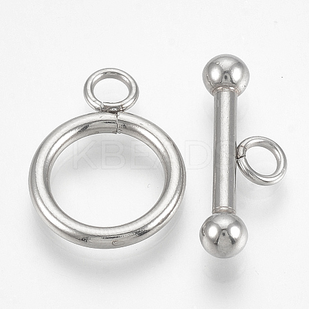 Non-Tarnish 201 Stainless Steel Toggle Clasps LS-X-STAS-S103-05-1-1