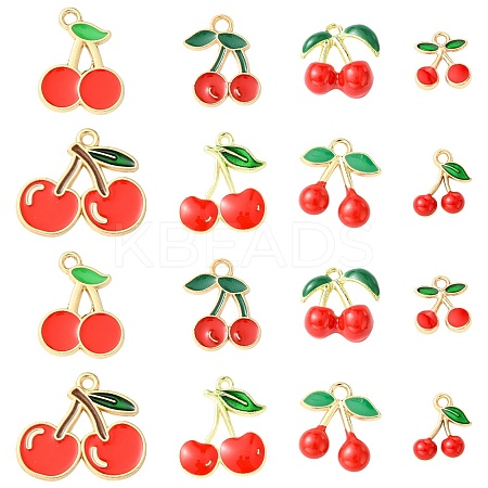 40Pcs 8 Styles Alloy Enamel Pendants ENAM-CJ0006-93-1