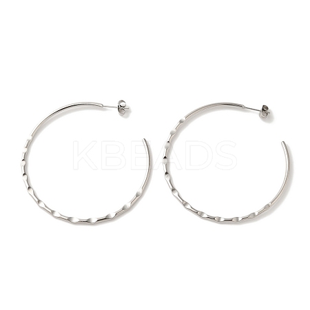 Non-Tarnish 304 Stainless Steel Stud Earrings for Women EJEW-Z066-01P-1