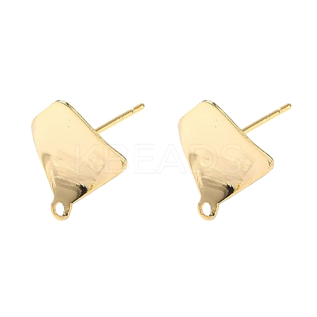 Brass Stud Earring Findings KK-D504-05G-1