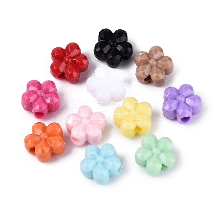 Opaque Acrylic Beads OACR-Q199-16-1