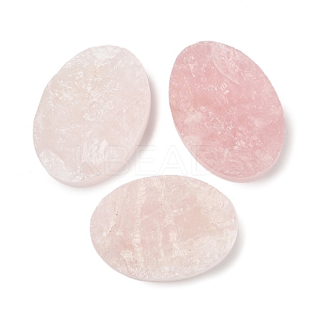 Natural Rose Quartz Cabochons G-K338-38C-02-1