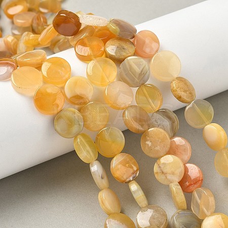 Natural Yellow Botswana Agate Beads Strands G-F790-H04-02-1