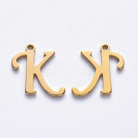 PVD Vacuum Plating 201 Stainless Steel Charms STAS-R105-K-G-1