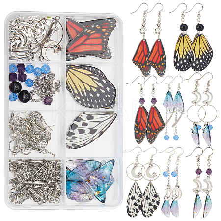 SUNNYCLUE DIY Butterffly Wing Dangle Earring Making Kits DIY-SC0019-73-1