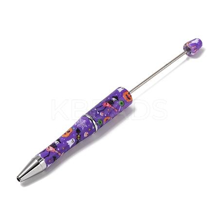 Halloween Printed Plastic Ball-Point Pen AJEW-U012-02A-1
