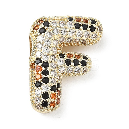 Brass Micro Pave Cubic Zirconia Pendants KK-Z108-02G-F-1
