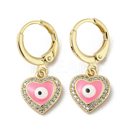 Real 18K Gold Plated Brass Dangle Leverback Earrings EJEW-L269-008G-04-1