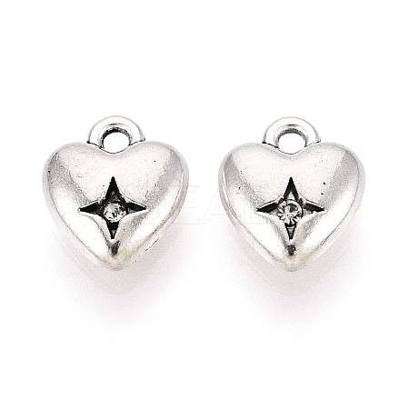 Tibetan Style Alloy Charms TIBE-N013-15AS-1