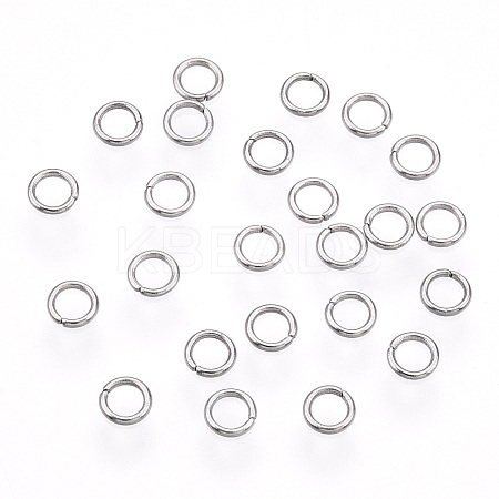 Non-Tarnish 304 Stainless Steel Open Jump Rings X-STAS-R065-45-1