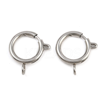 304 Stainless Steel Spring Ring Clasps LS-STAS-B095-05H-P-1
