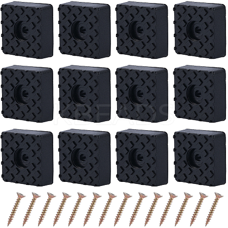 20Pcs Rubber & Stainless Steel Screw in Furniture Pads FIND-GF0005-77A-1