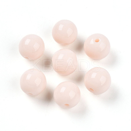 Opaque Solid Color Glass Beads GLAA-N007-10mm-A01-1