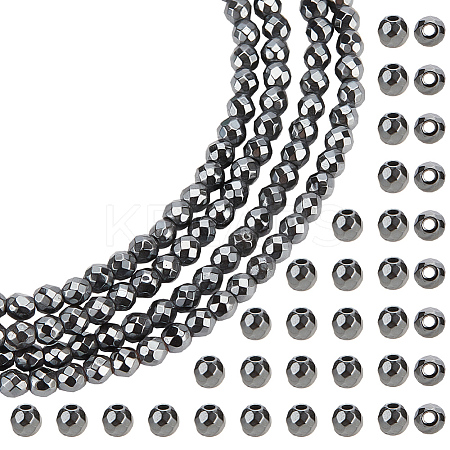 2 Strands Non-magnetic Synthetic Hematite Beads Strands G-AR0005-90-1