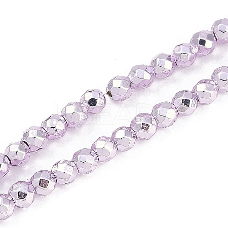 Baking Paint Electroplated Synthetic Non-magnetic Hematite Beads Strands G-H072-A01-01I-1