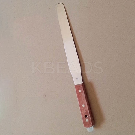 Steel Spatula Painting Knife with Wood Handle DRAW-PW0003-35-1