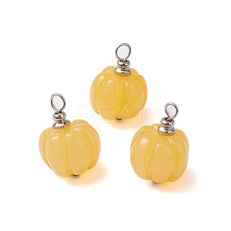 Opaque Resin Vegetable Pendants PALLOY-JF02766-02-1