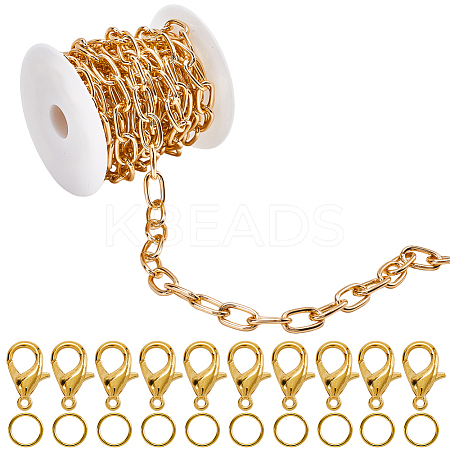 DIY Oxidation Aluminum Cable Chains Necklaces/Bracelets Making Kits DIY-SP0001-87B-G-1