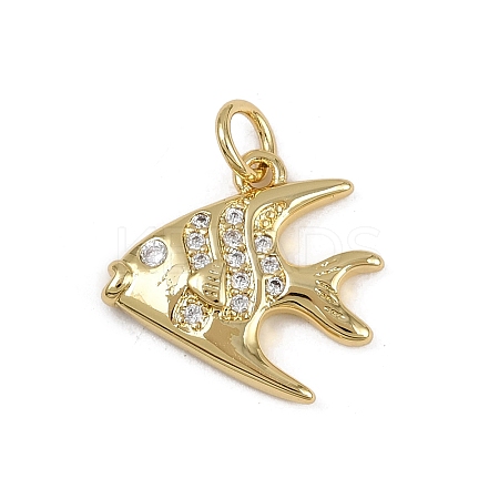 Brass Micro Pave Cubic Zirconia Pendants KK-Z120-01G-01-1