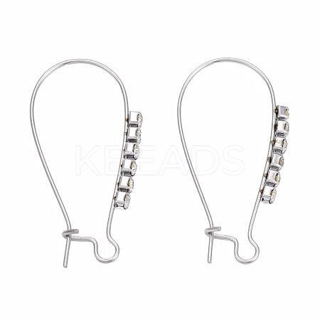 304 Stainless Steel Hoop Earrings Findings Kidney Ear Wires STAS-N092-138A-01-1