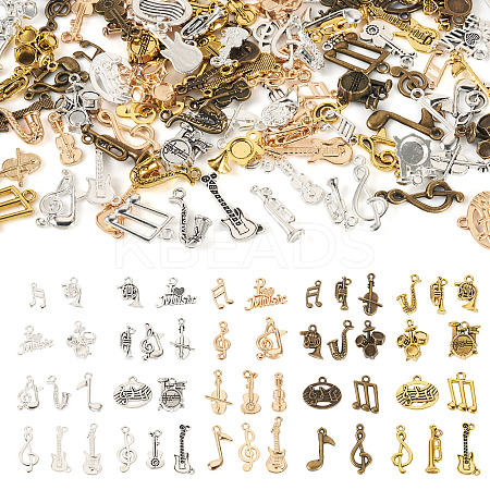 100Pcs 5Colors Tibetan Style Alloy Pendants FIND-TA0006-71-1