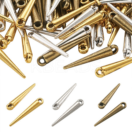 150 Pcs 3 Colors Tibetan Style Alloy Pendants TIBEP-FW0001-02-1