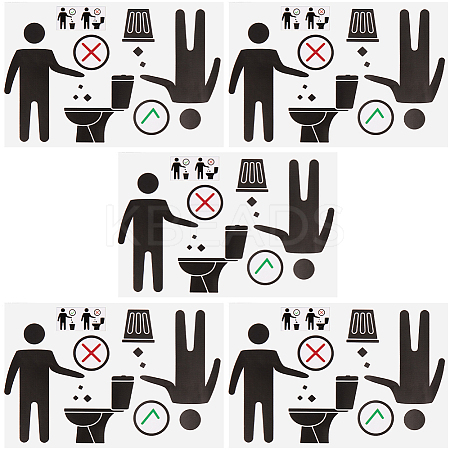 PVC Public Toilet Sign Stickers AJEW-WH20006-102B-1