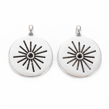Tibetan Style Alloy Pendant Rhinestone Settings TIBEP-N010-001AS-RS-1