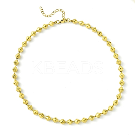 Ion Plating(IP) 304 Stainless Steel Bead Necklaces NJEW-C053-01G-1