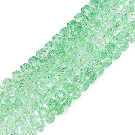 Crackle Transparent Glass Beads Strands GLAA-N068-03A-05-1