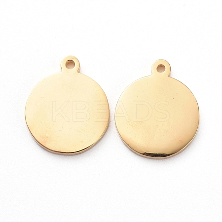 PVD Vacuum Plating 304 Stainless Steel Stamping Blank Tag Charms STAS-G215-10-G02-1