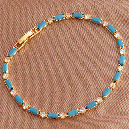 Adjustable Brass Micro Pave Cubic Zirconia Bracelets WGD60E7-12-1