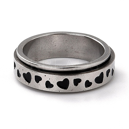 Non-Tarnish 203 Stainless Steel Rotating Spinner Fidget Band Rings for Anxiety Stress Relief LS-RJEW-G118-04P-1