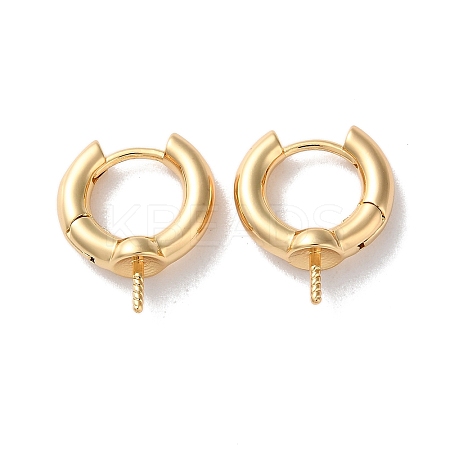 Brass Hoop Earrings Findings KK-B105-03G-01-1