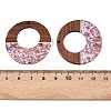 Epoxy Resin & Walnut Wood Pendants RESI-T057-09C-3